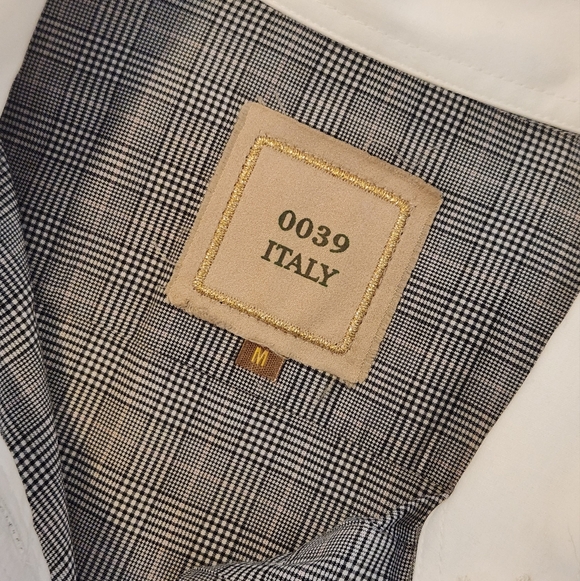0039 Italy Women's Dress Shirt Button Up Down Glenn Plaid Sz M - Picture 4 of 11